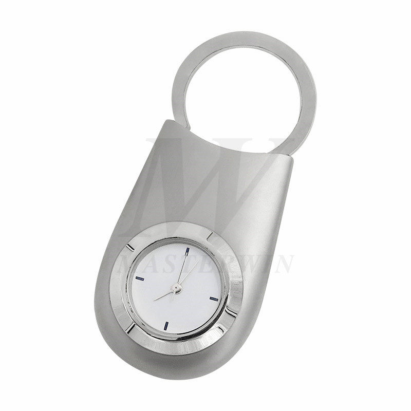 Metal nøgleholder med kvartsur_B6375