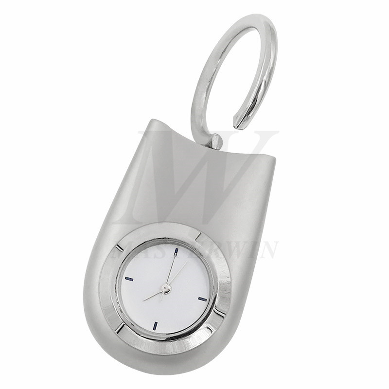 Metal nøgleholder med kvartsur_B6375