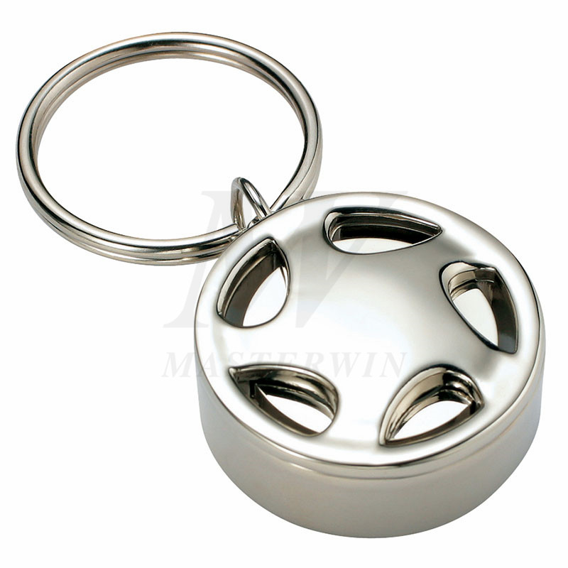 Metal nøgleholder med kvartsur_B62759